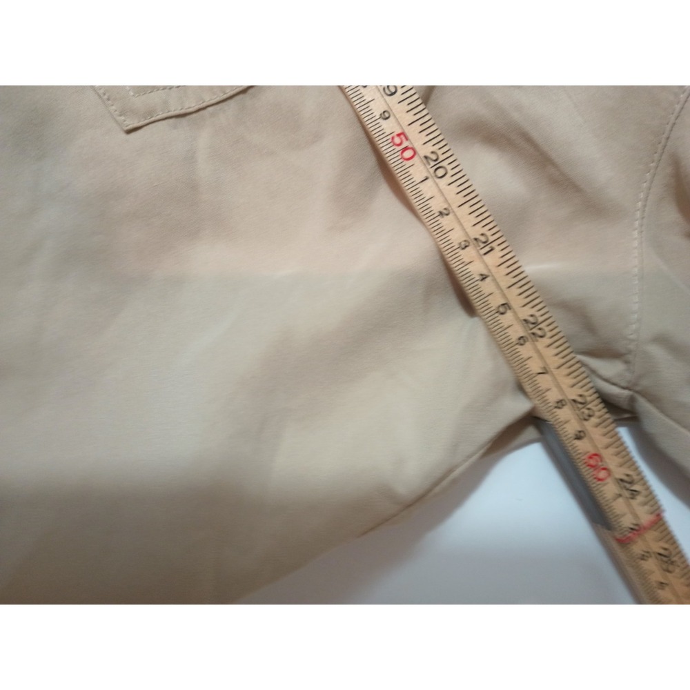 Old Navy Women's Beige Tan Button Up Shirt Large Long Sleeve Utility Pockets - Picture 5 of 5